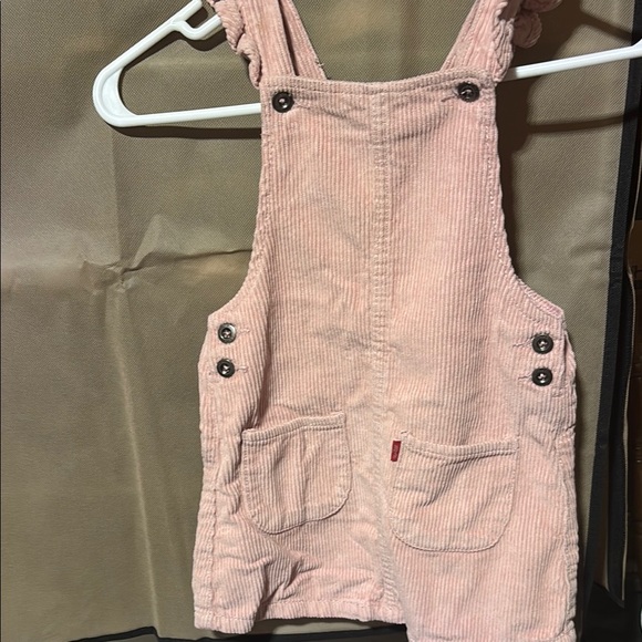 Levi's Blush Pink Kids Corduroy Overalls - Picture 1 of 7